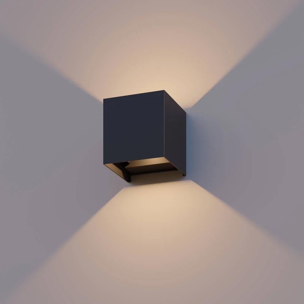 Kinkiet Zewnętrzny Calex - Dwustronny - 7W - 3000K - IP54 - Czarny