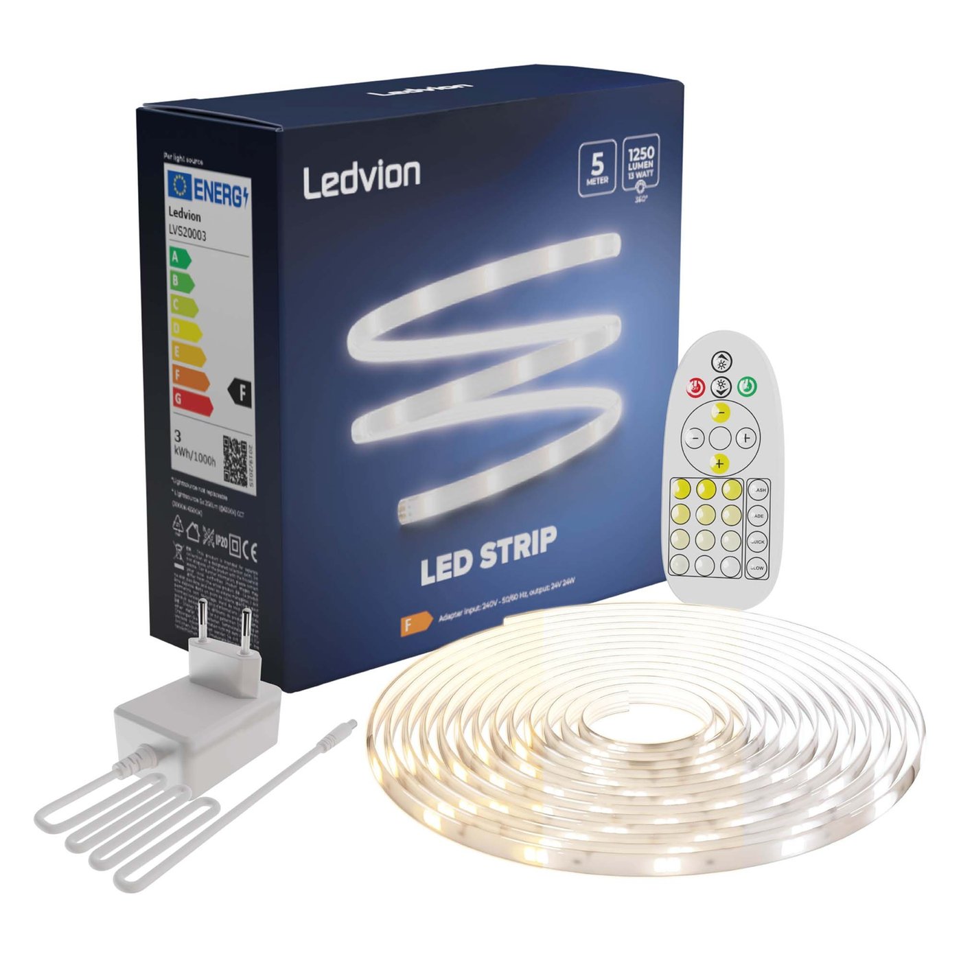 Ściemnialna taśma LED – 5 metrów – 3000K-6500K – 24V – 13W