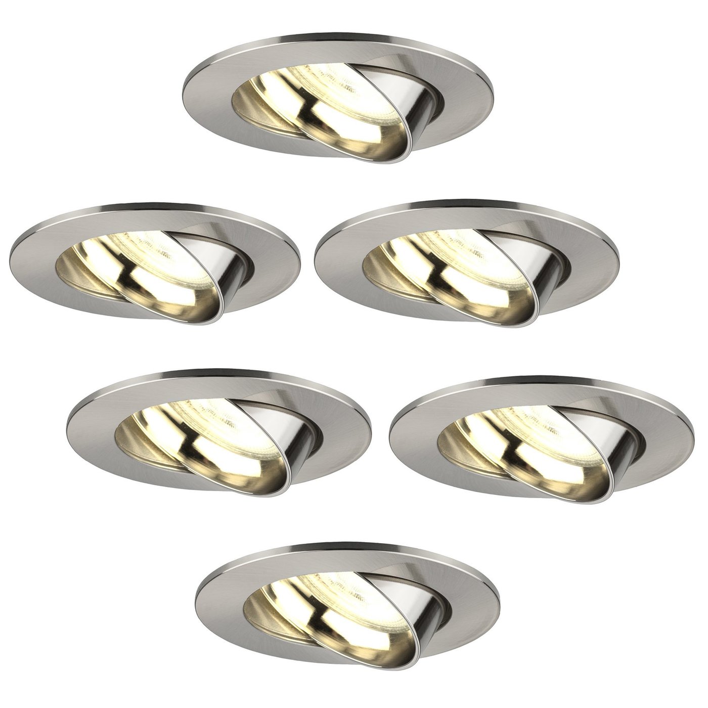 Spot Encastrable LED - Dimmable - Inox - Rio - 3W - 2700K - Ø85mm - 6 pièces