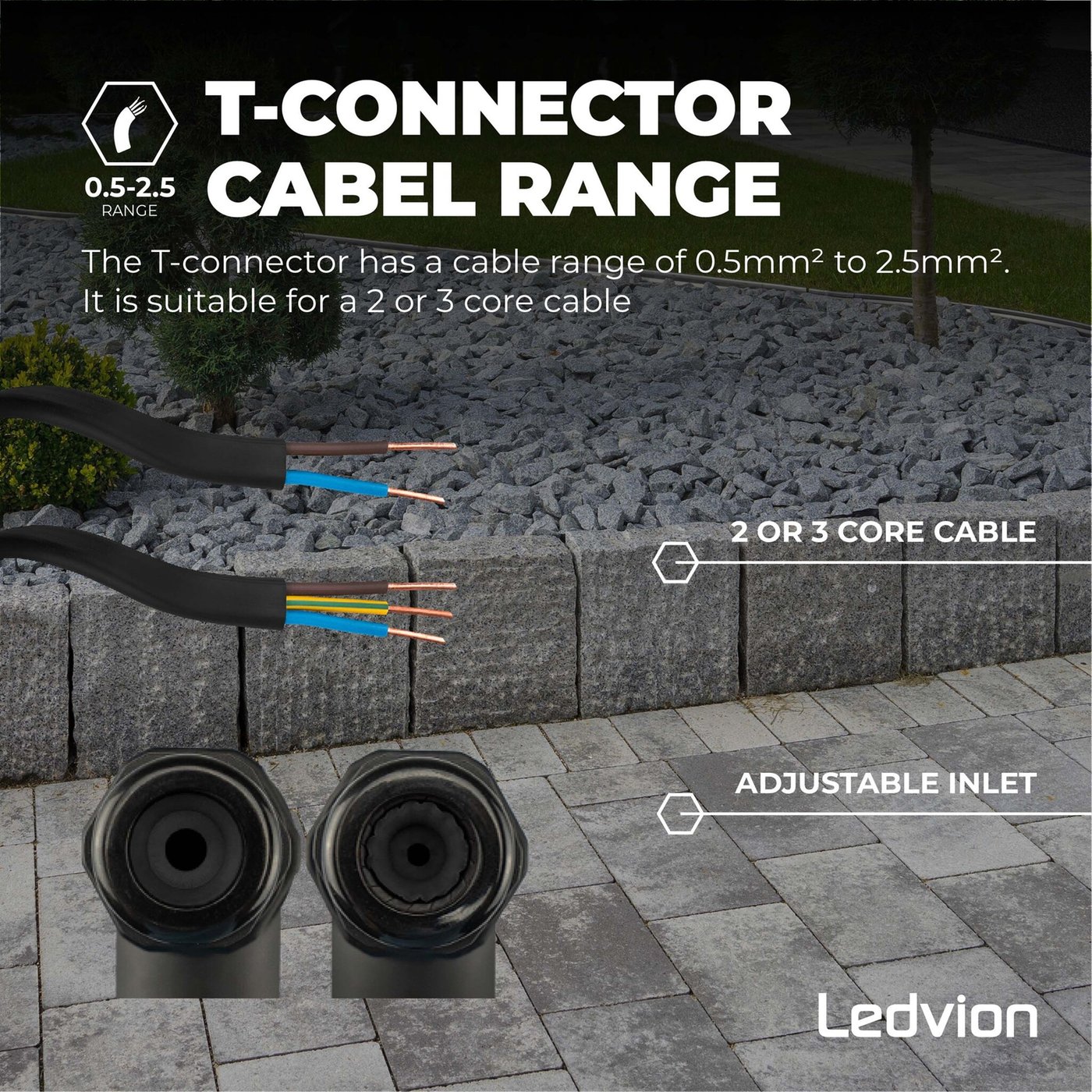 IP68 Connector T-shape Waterproof