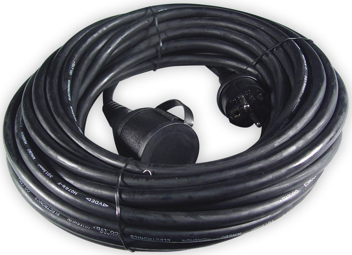 Calex Kabel - 20M - Schwarz - 3x 1.5mm² - Verlängerungskabel