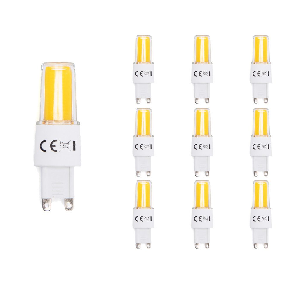 Opakowanie 10 szt. — Żarówka LED — G9 — 3,8 W — 470 lumenów — 3000 K