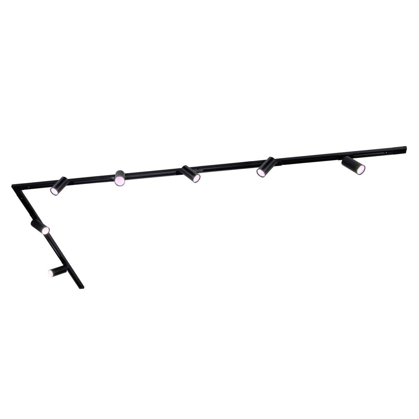 3m Smart LED Schienensystem - 7 Spots - 4.9W - RGB+CCT - Dimmbar - 1 Phasen - Schwarz