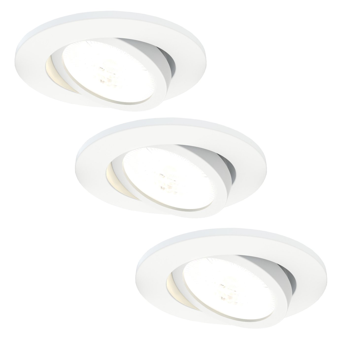 3x Lampy Wpuszczane w Sufit - ściemniane - IP65 - 7w - CCT - Biały - ø90mm - 5 lat gwarancji - Do łazienki