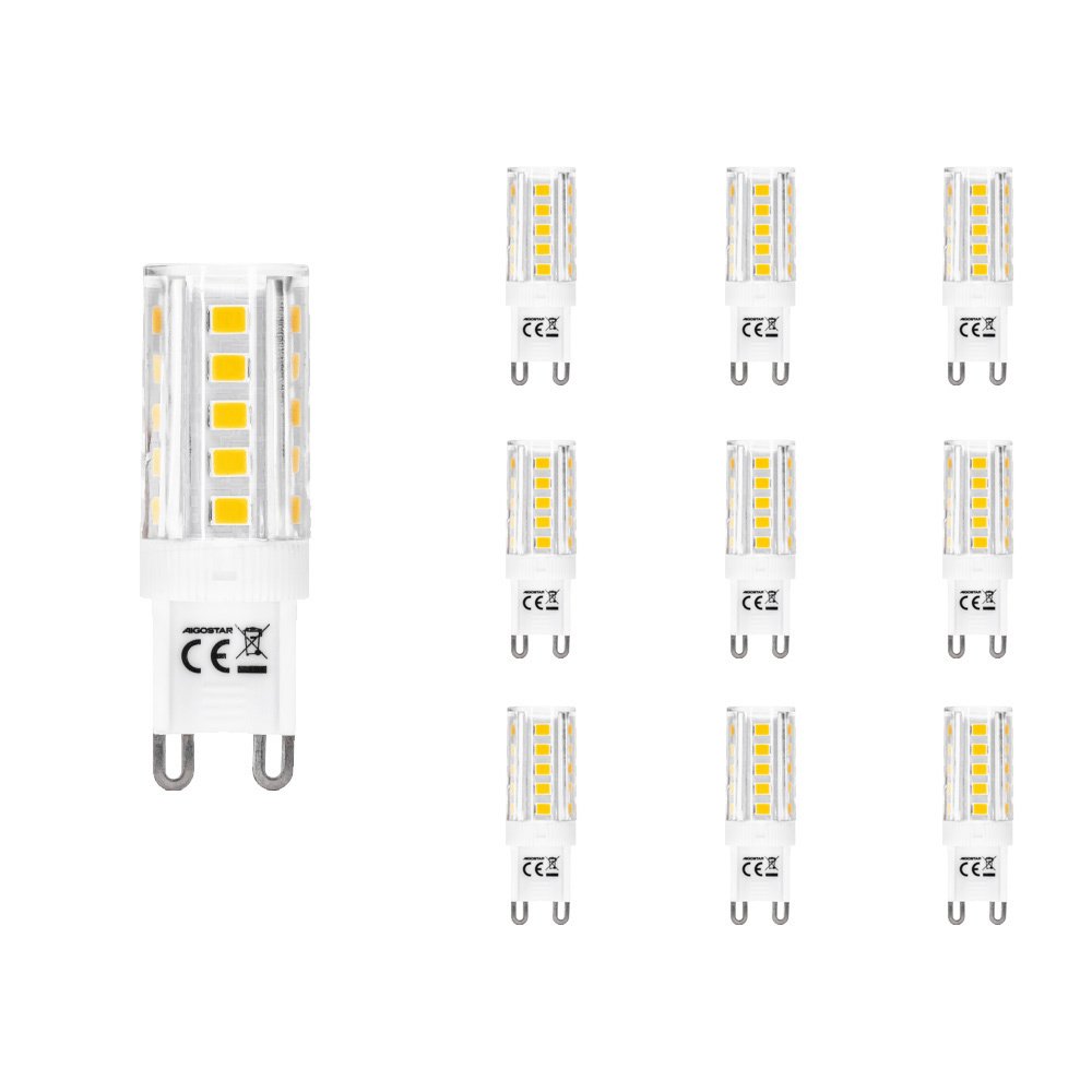 Opakowanie 10 szt. — żarówka LED — G9 — 3,5 W — 350 lumenów — 3000 K