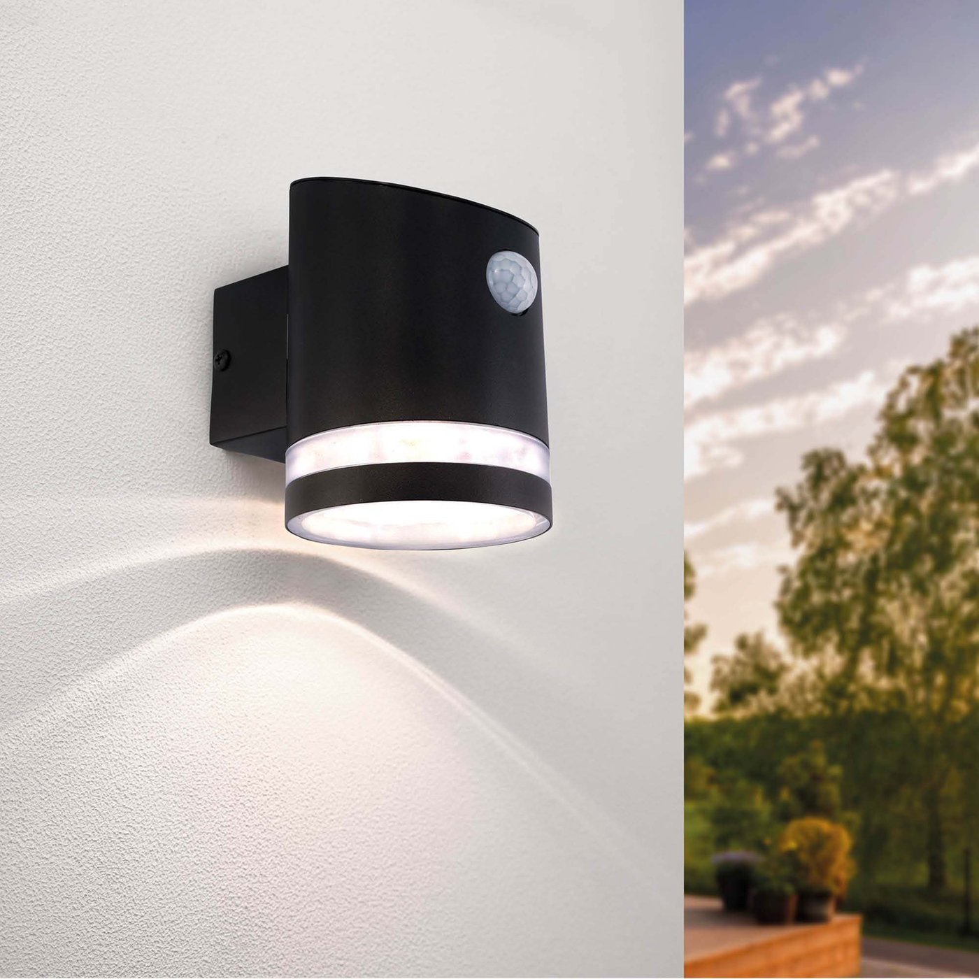 Applique Solaire Avec Capteur Elara - 3000K - 150 Lumen - Noir