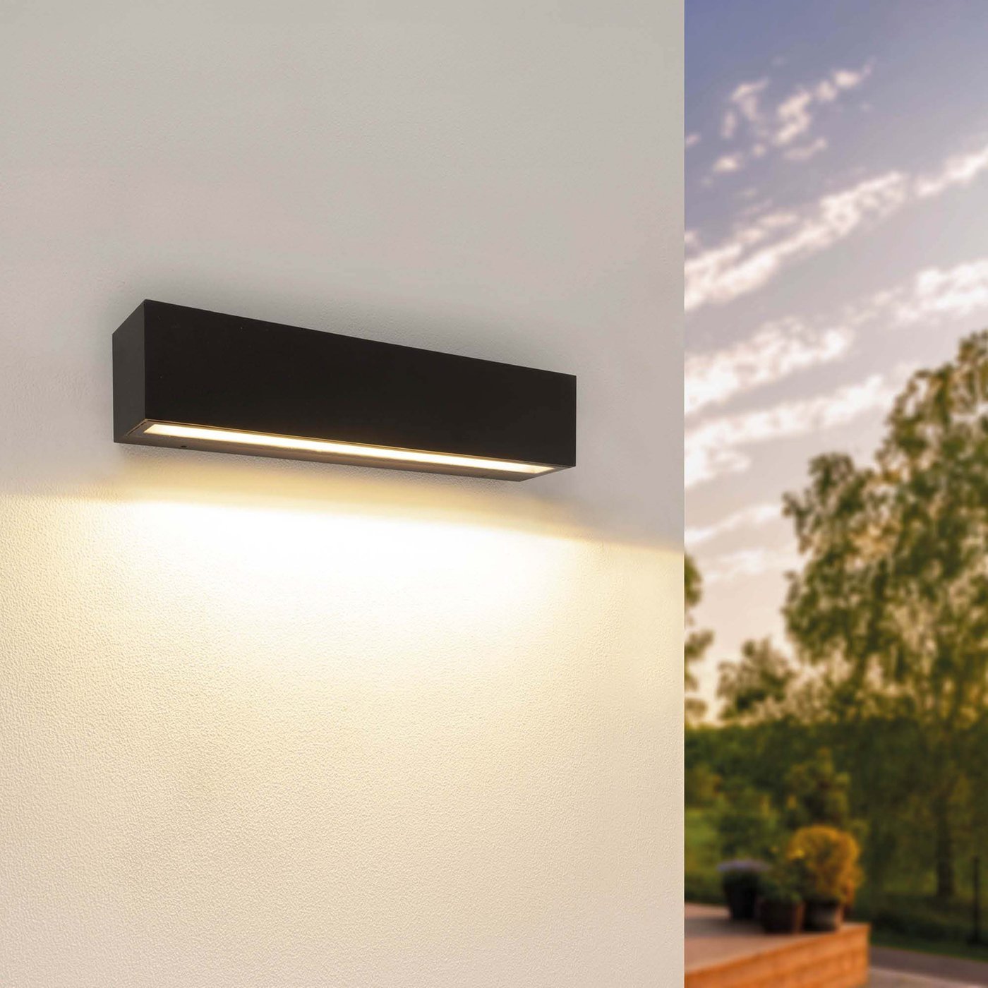 Kinkiet Zewnętrzny LED - 9W - IP44 - 900 Lumenów - Czarny