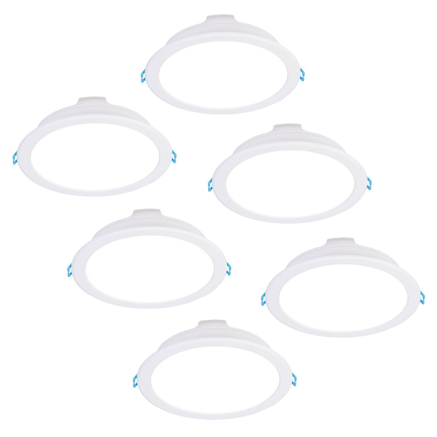 6x LED Downlight 18W - 4000K - 1620 Lumen - Ø170 mm
