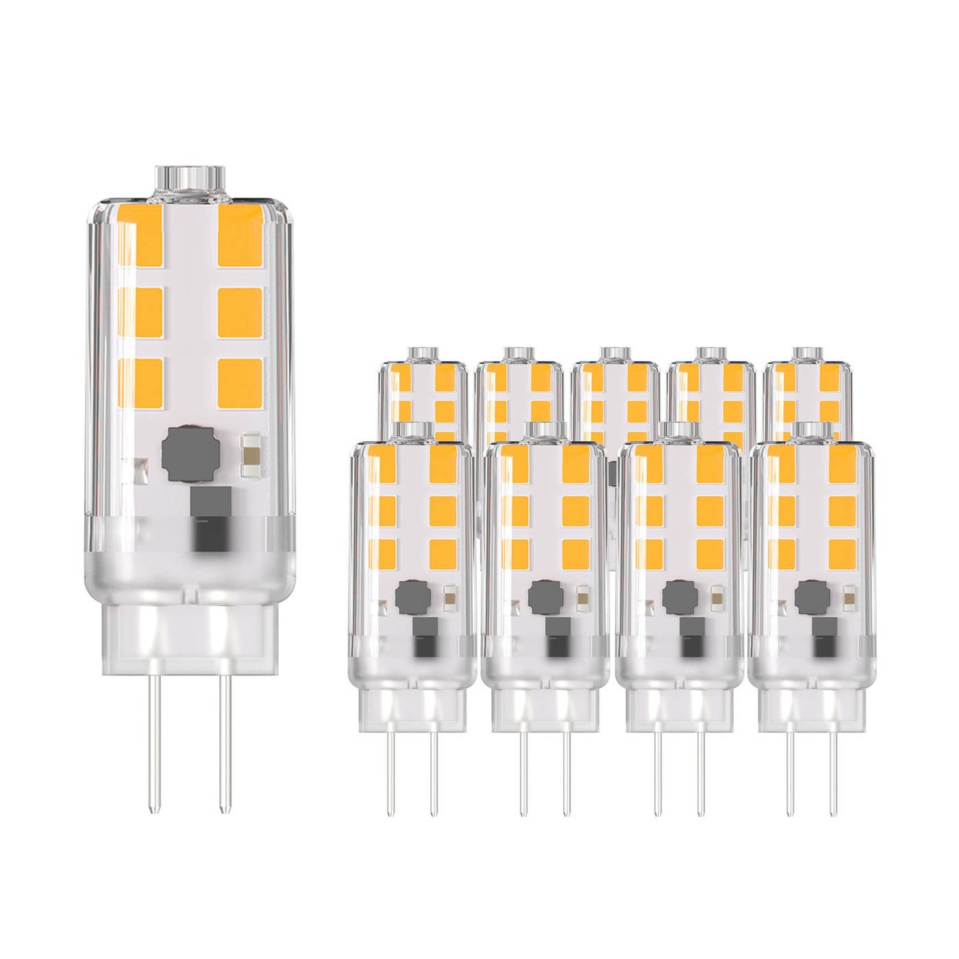 10x G4 LED Lampen - 1.5W - 2700K - 135 Lumen - 12V