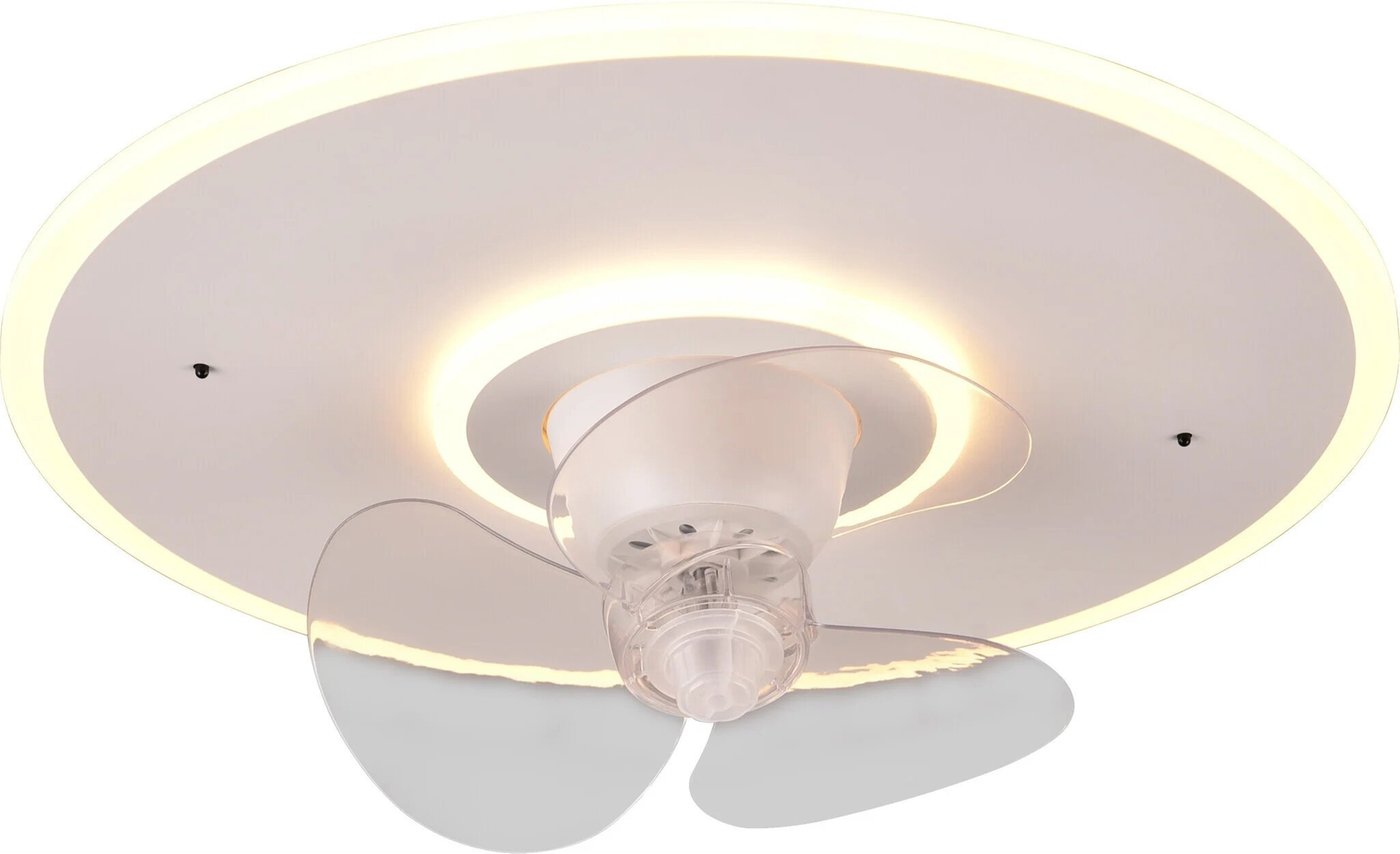 Wentylator LED Biały Matowy - 30W - 3500Lm - 2700-6500K - Pilot - Timer - Możliwość ściemniania - Lampka nocna