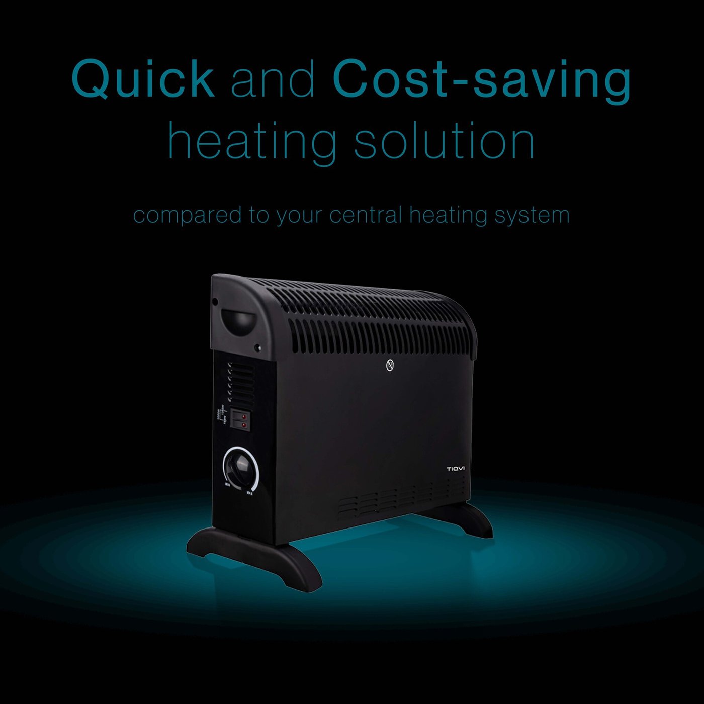 TROTEC Convector Elettrico TCH 23 E - Stufa Piatta 2000W Con Termostato - Riscaldamento Silenzioso