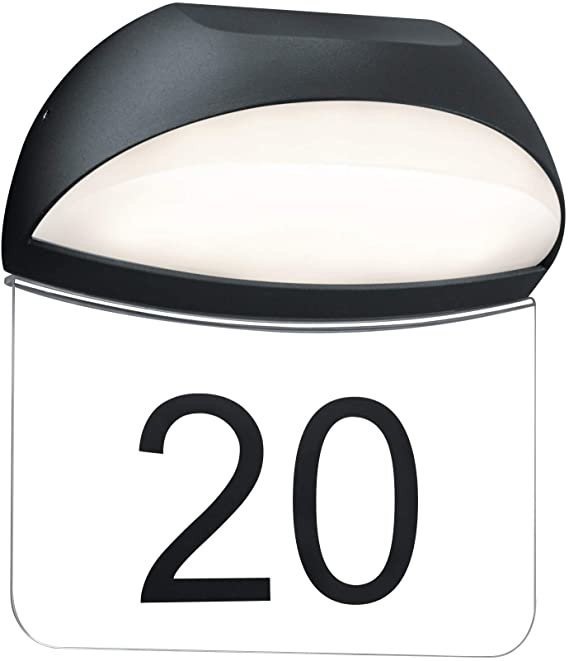 Numéro de Maison Lumineux LED - 3000K - 5W - IP54 - Muga - Anthracite