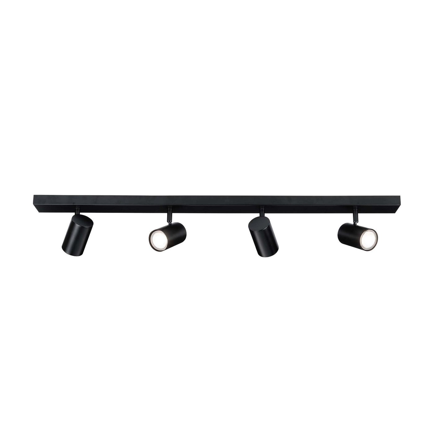 Spot Plafonnier LED Noir à 4 lumières - 3W - 4000K - Inclinable