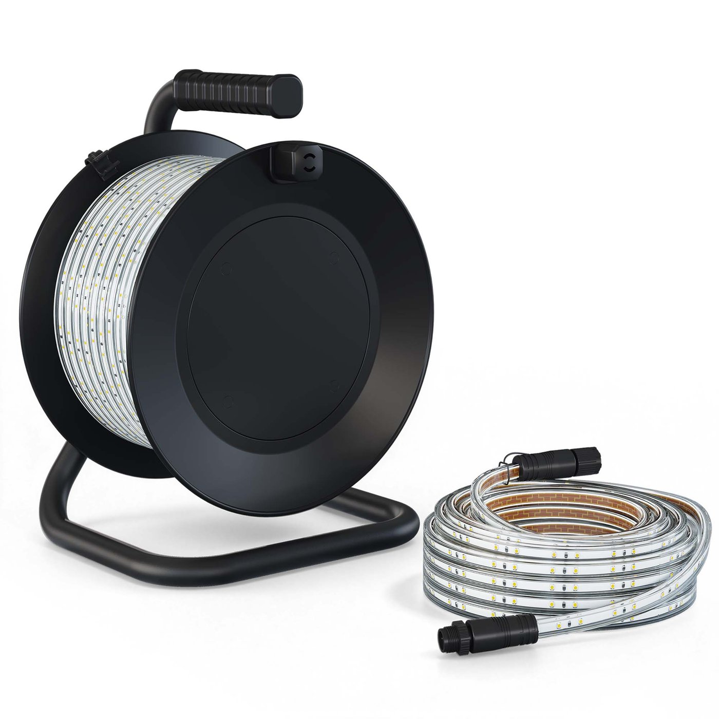 40m LED Streifen auf Trommel - 4000K - IP65 - 8W/m - 690 lm/m - Baustellenbeleuchtung
