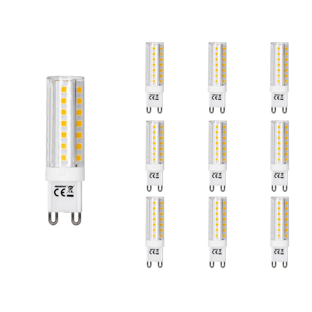 Opakowanie 10 szt. — Żarówka LED — G9 — 4,8 W — 470 lumenów — 3000 K