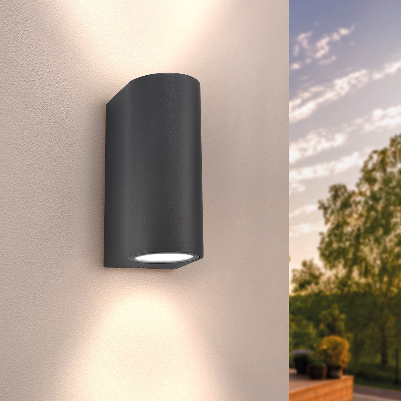 Ściemnialna Kinkiet LED - Dwustronny - 3W - 2700K - Antracyt