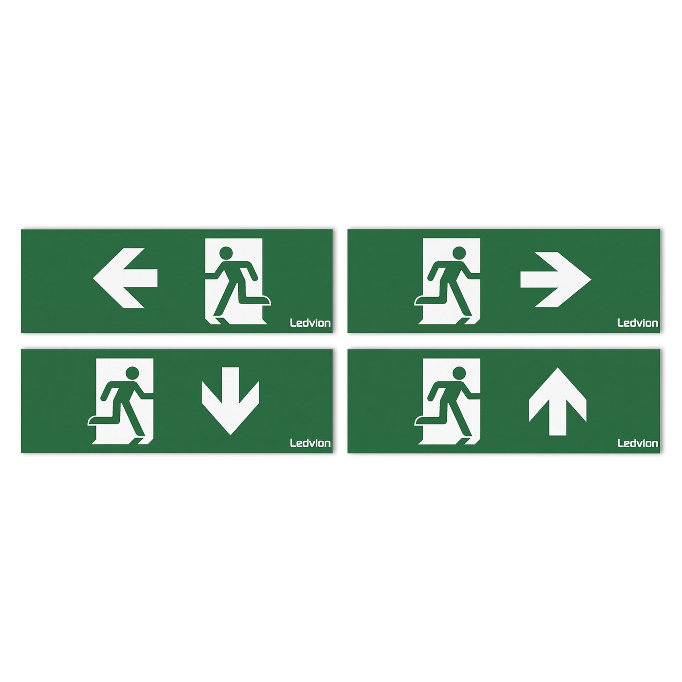 LED Autocollants directionnels éclairage de secours - 4 pièces