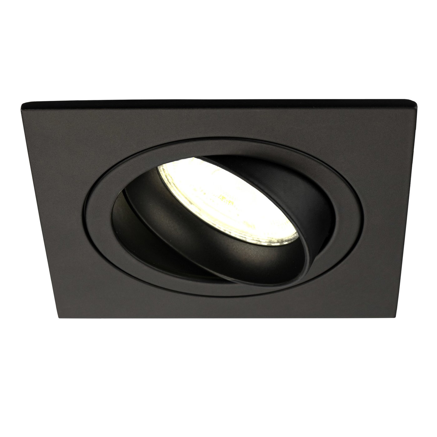 Lampy Wpuszczane w Sufit - Czarny  - Seville - ściemniane - 3W - 4000K - ø92mm - Kwadratowy