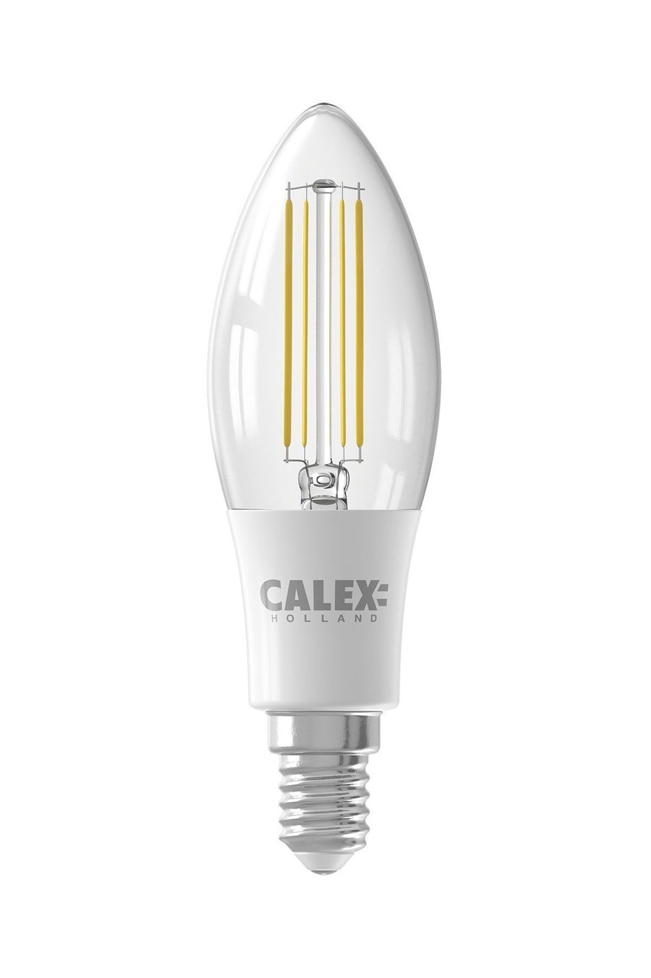 Calex Ampoule LED Candle Filament - E14 - 470 Lm - Argent - Lampe Vintage
