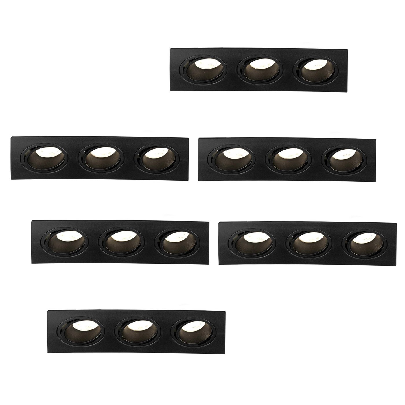 Ściemnialny Oczka sufitowe LED Triple - 3W - 4000K - 215mm - opakowanie 6 szt.