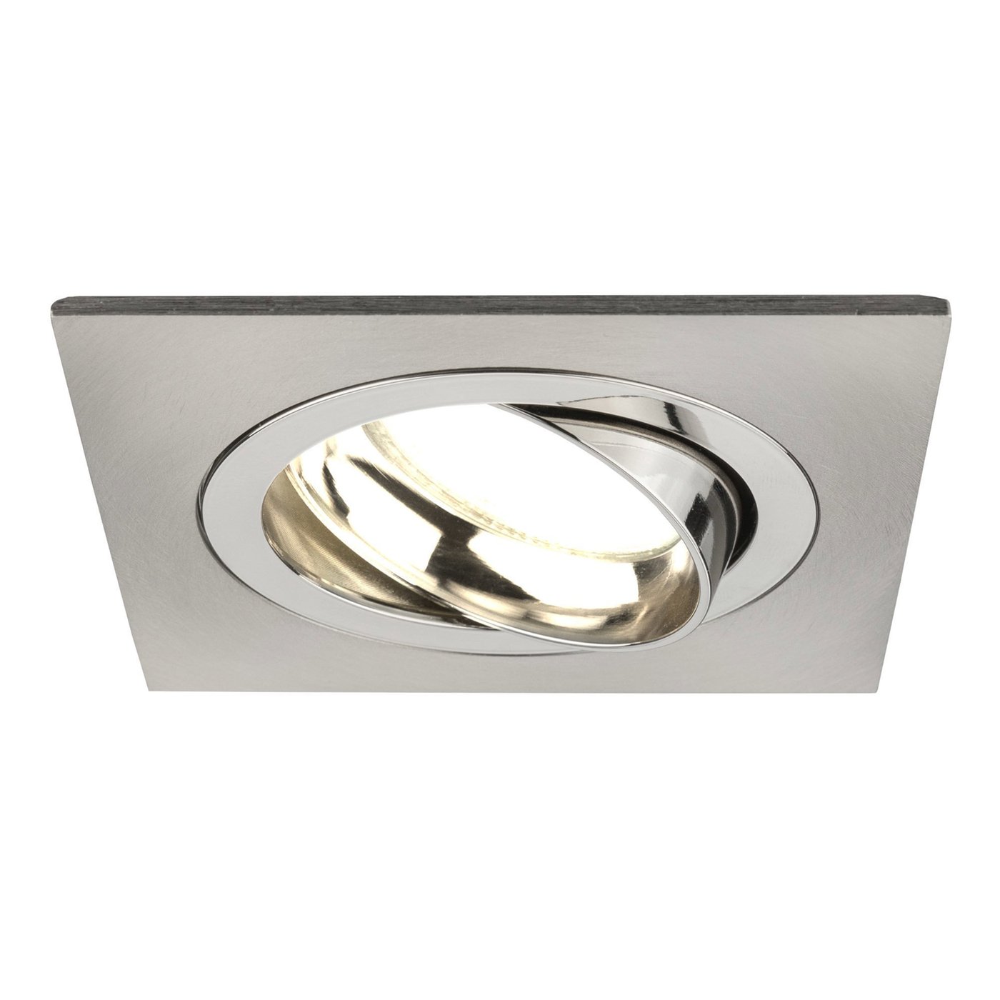 Dimmbare LED Einbaustrahler Edelstahl - Sevilla - 3W - 2700K - 92mm - Quadrat