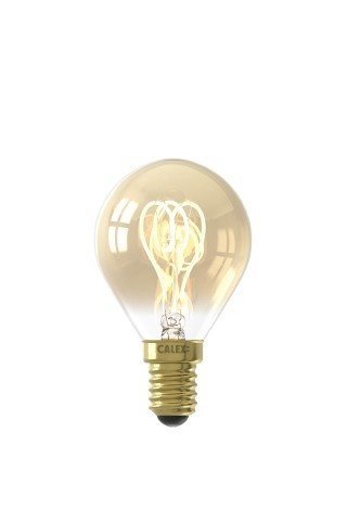 Calex Ball Lampadina LED Ø45 - E14 - 2.5W - 2100K - 136 Lm - Finitura Oro