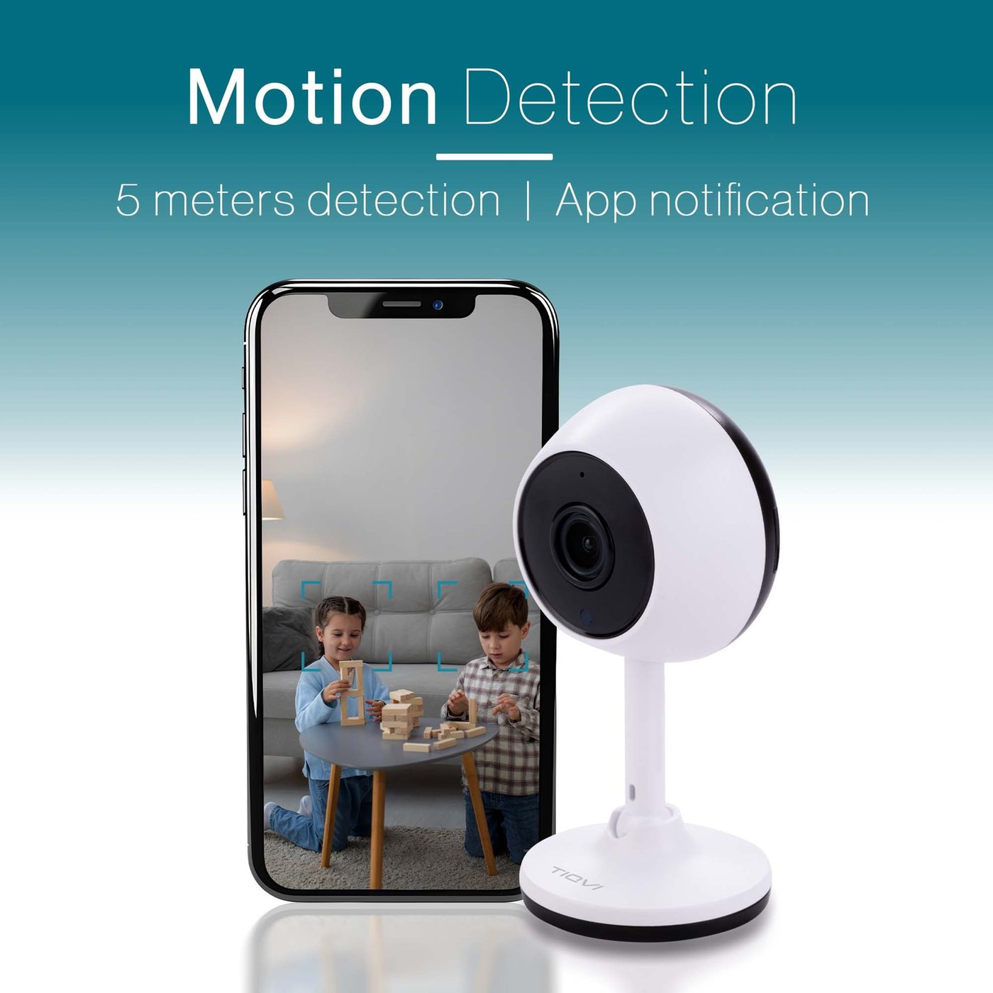 Caméra WiFi Intérieur Hama - 1080p, Détection Mouvement, Vision Nuit, Appel Audio - Blanc/Gris
