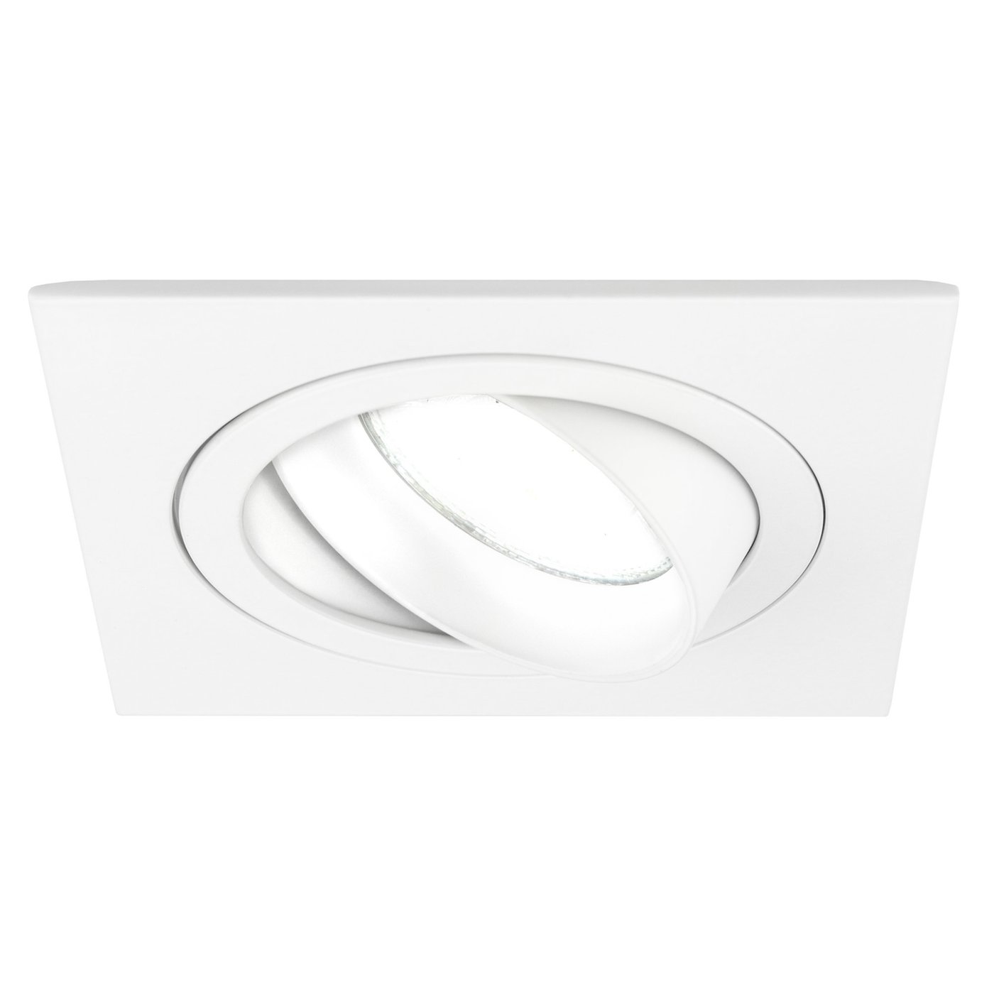 Lampy Wpuszczane w Sufit - Białe  - Seville - ściemniane - 5W - 6500K - ø92mm - Kwadratowy
