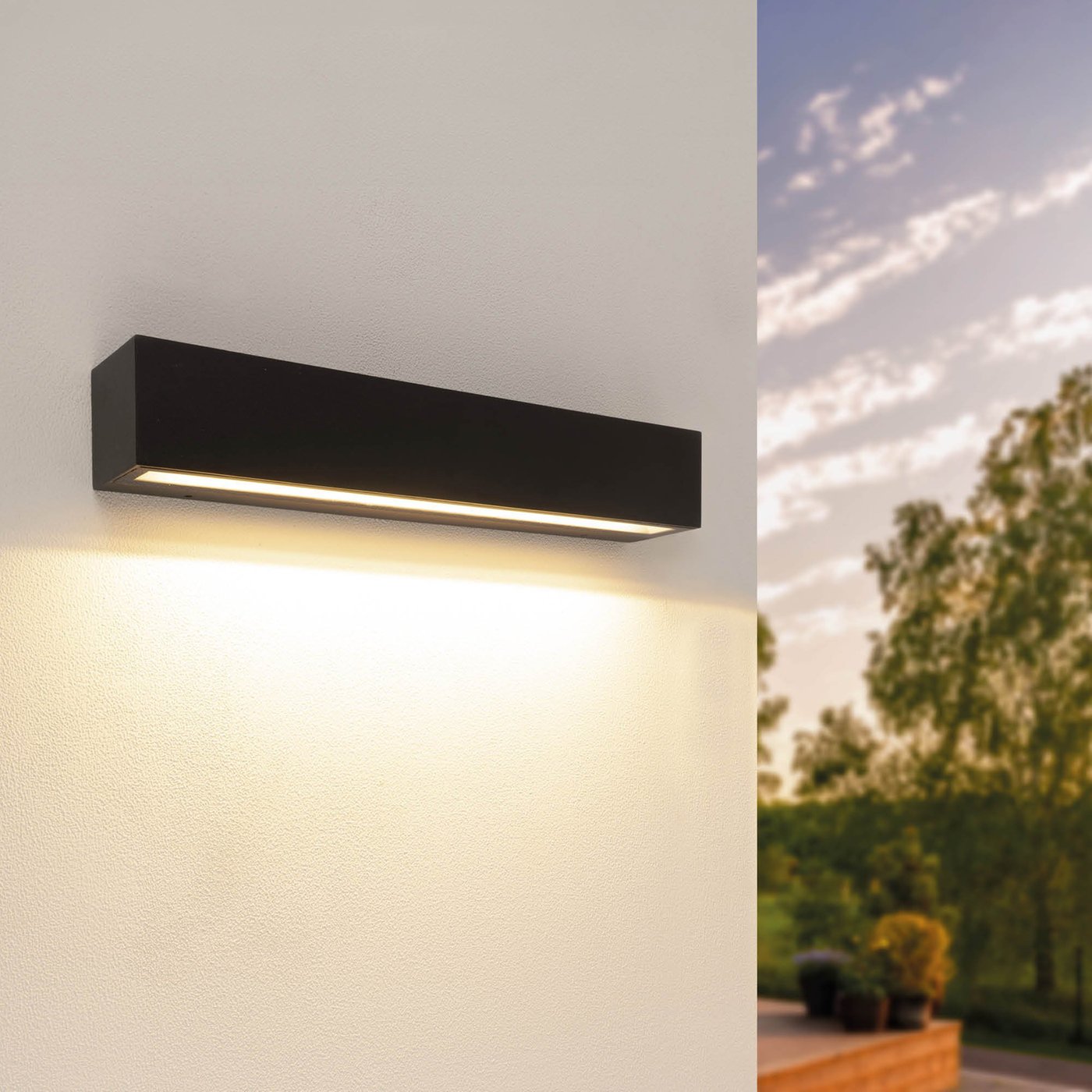 LED Wandleuchte - 15W - IP44 - 1500 Lumen - Schwarz 