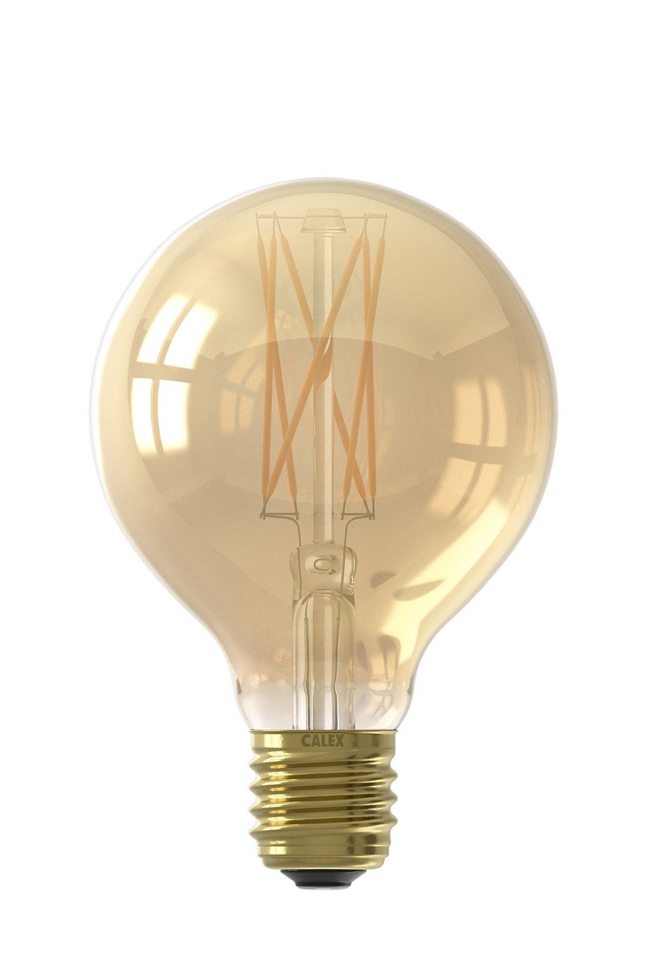 Calex Globe Lampa LED Ciepła Ø80 - E27 - 250 Lm - Złota / Przezroczysta