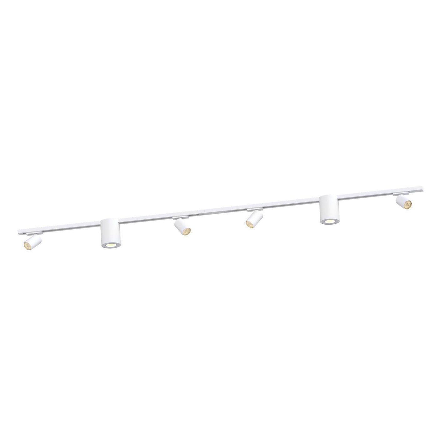 2m LED Spot sur rail - 2 Spots en saillie / 4 Spots pour rail - Dimmable - Rail Monophasé - Blanc