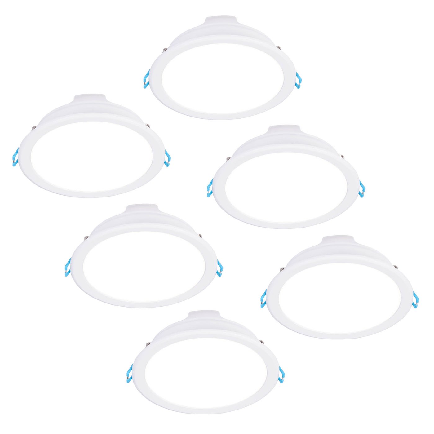 6x Downlight LED 12W - 4000K - 1080 Lumenów - Ø140 mm