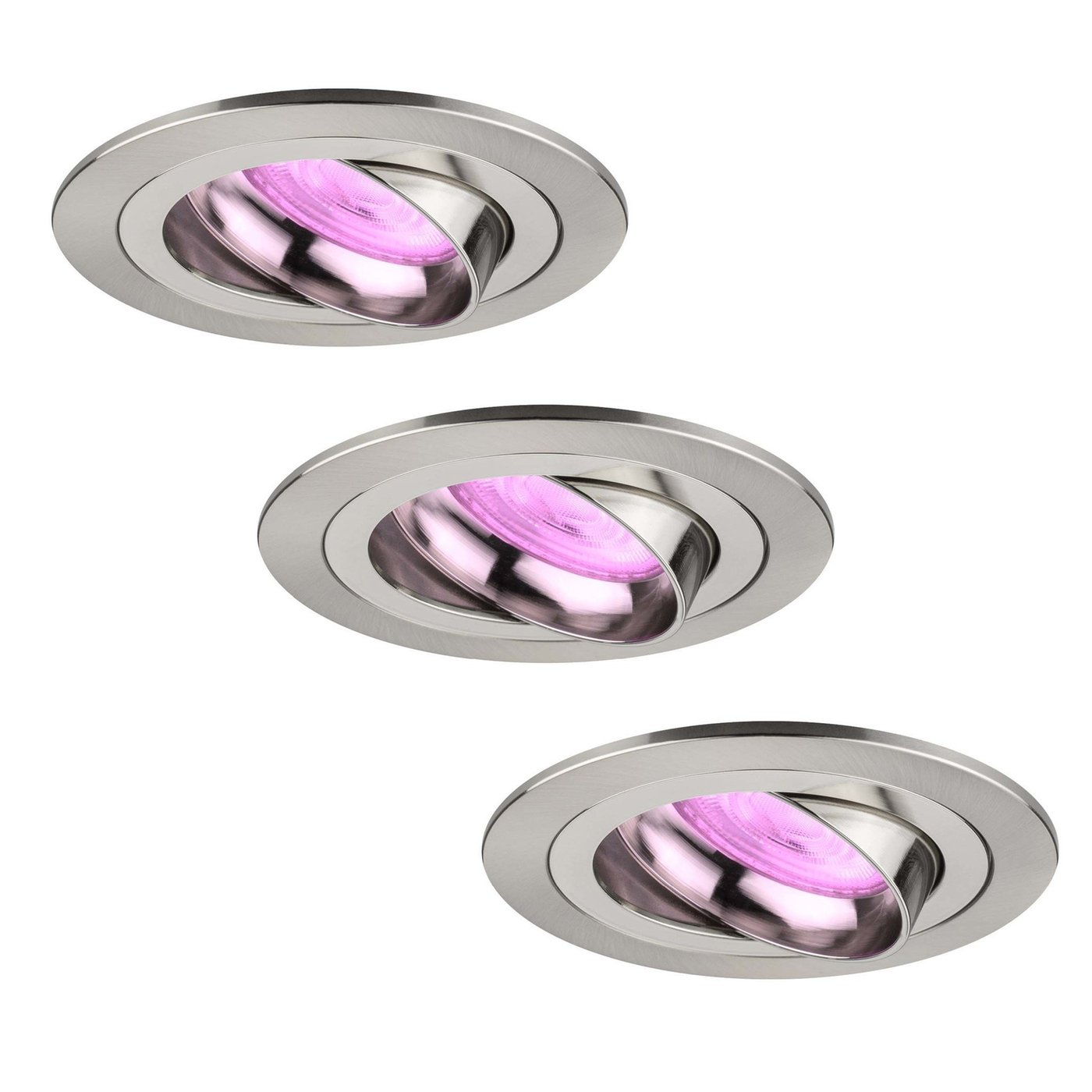 Smart LED Einbaustrahler Edelstahl - Tokyo - Smart WiFi - Dimmbar - RGB+CCT - 3 Pack
