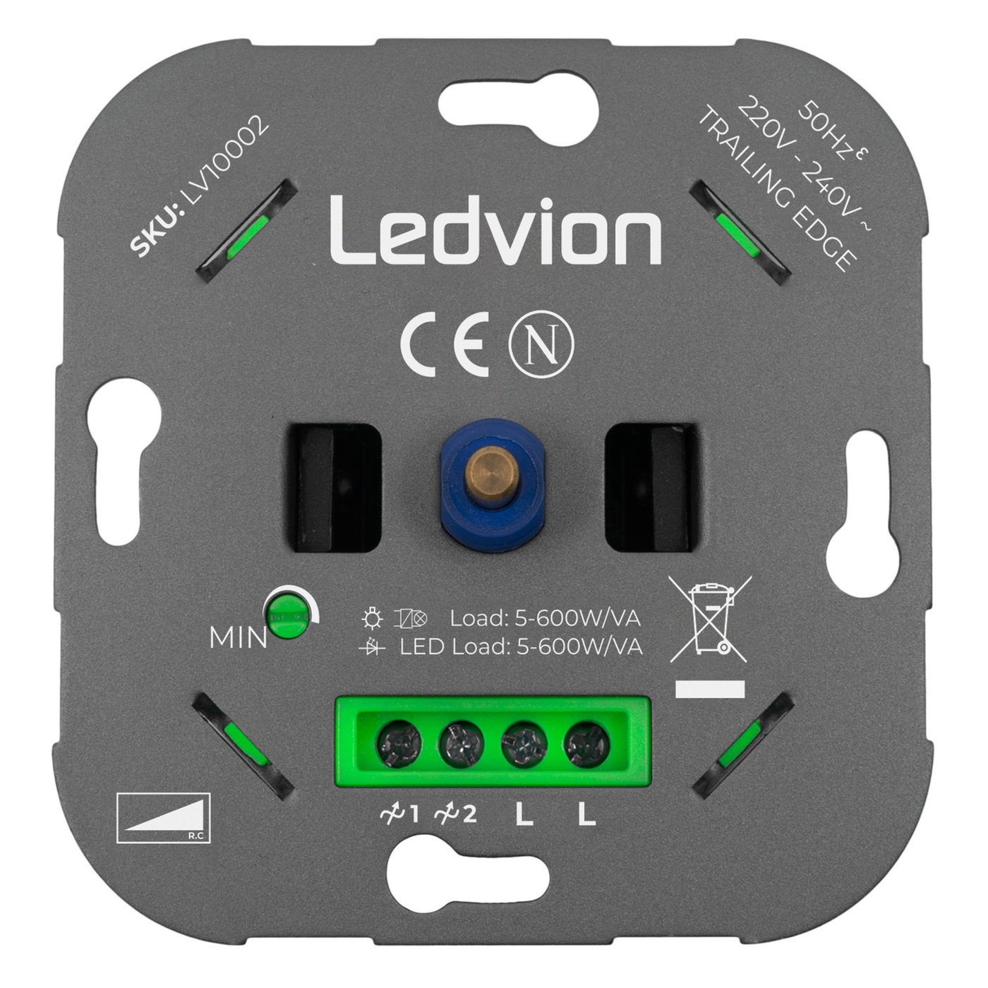 LED Dimmer 5-600 Watt 220-240V - Phasenabschnitt