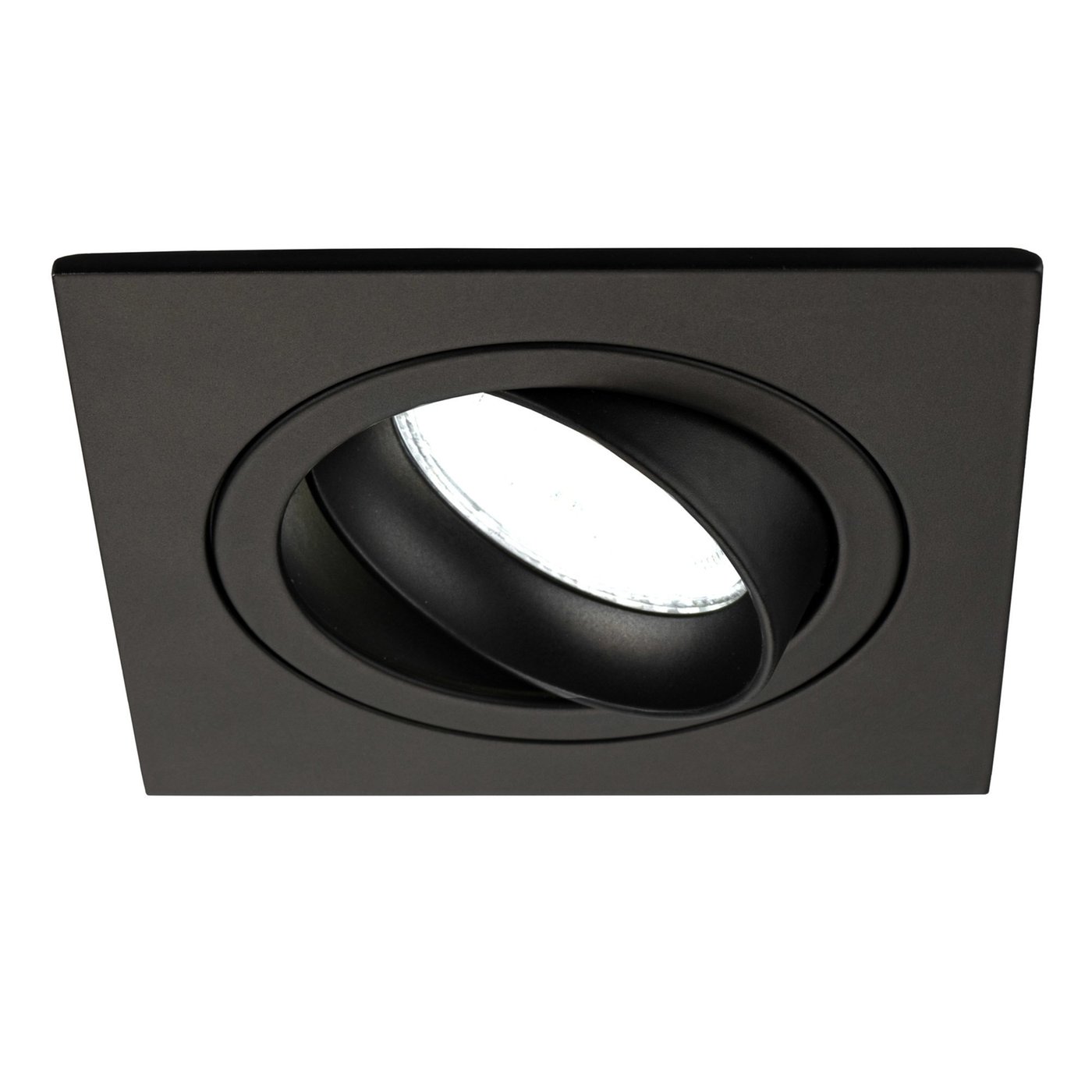 Foco LED Empotrable Negro Regulable - Sevilla - 3W - 6500K - 92mm - Cuadrado