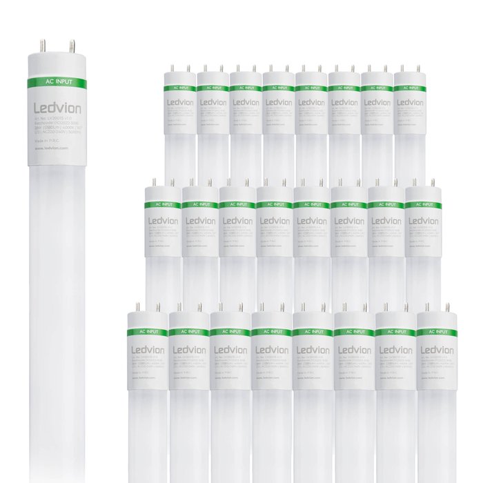 Ledvion 10X Tubo LED TL Da 120cm – 18W, 4000K, 185lm/W, Classe B, Con Starter Incluso, Accensione Istantanea E Senza Mercurio