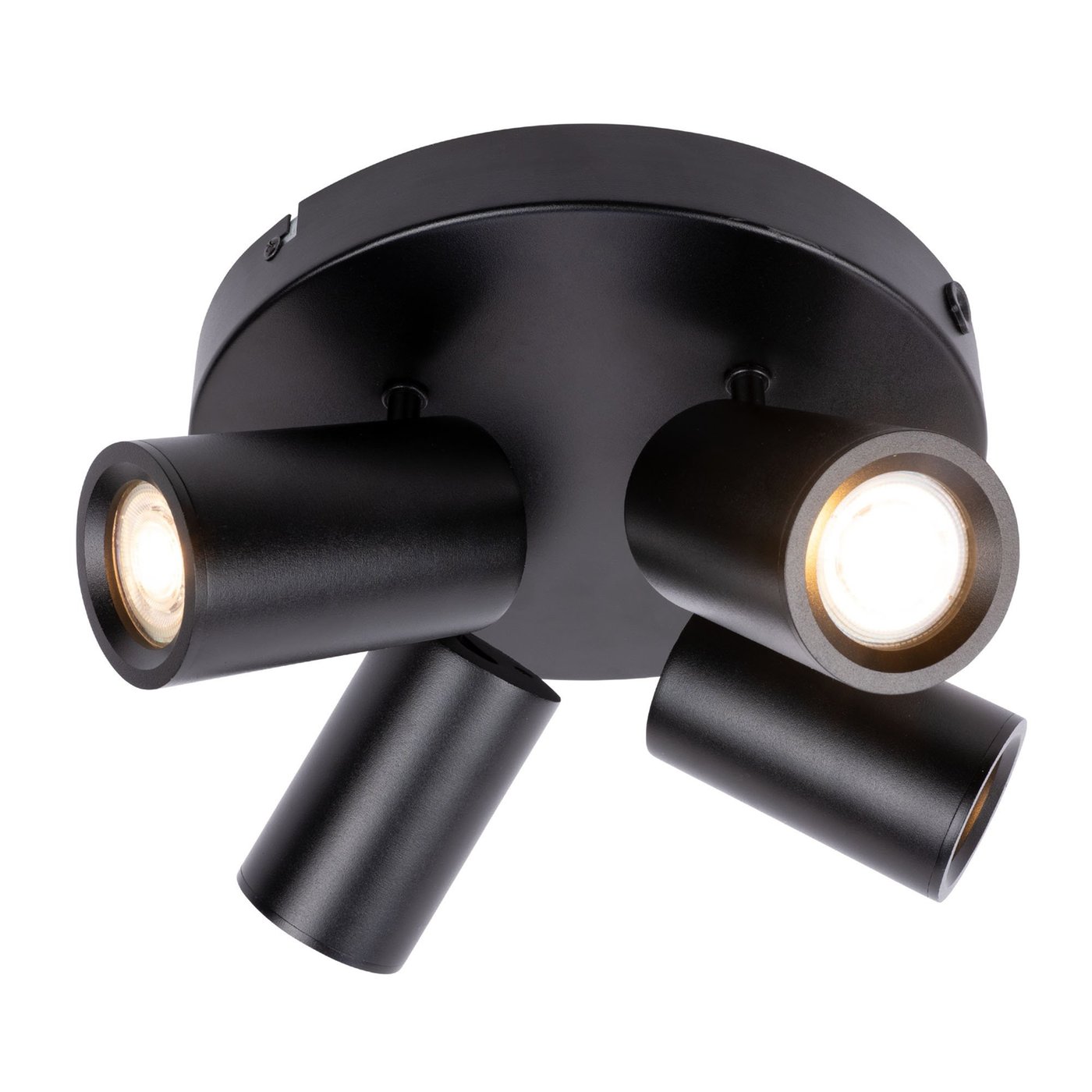 LED Deckenstrahler Schwarz 4-licht - Dimmbar - 3W - 6500K - Neigbar