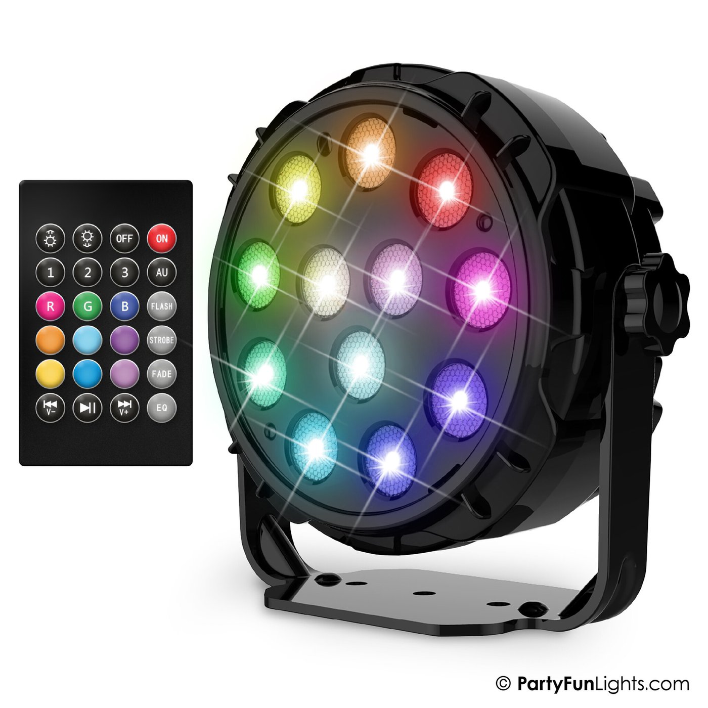 Lampa dyskotekowa PAR 12 LED z pilotem - USB