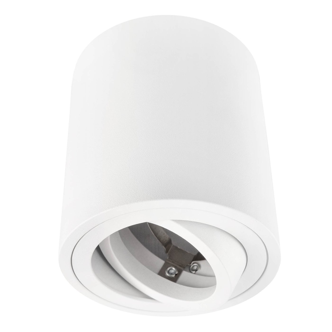 Dimmbare LED Aufbaustrahler - ø80mm - Rund - GU10 Fassung - Weiß - Schwenkbar