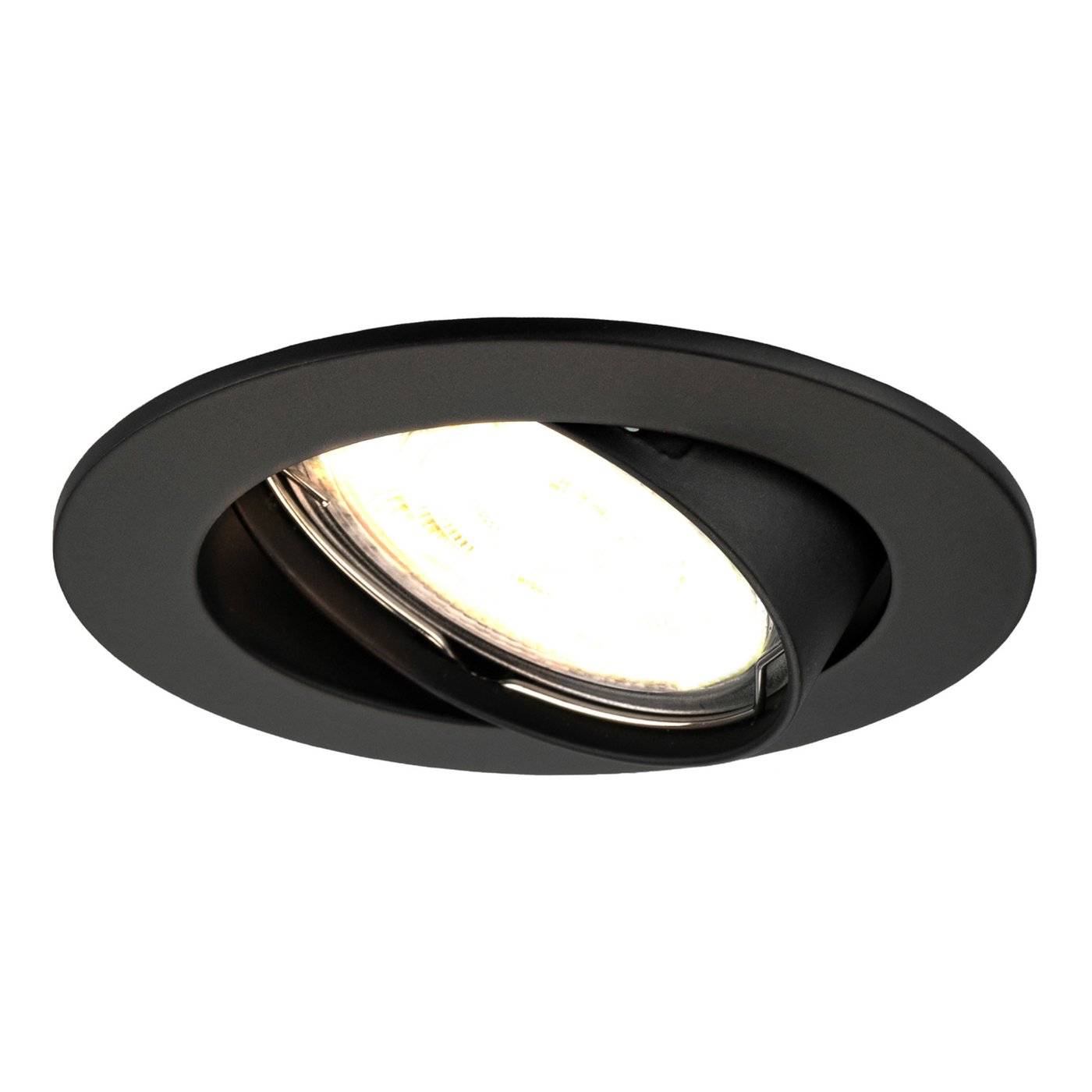 Lampy Wpuszczane w Sufit - Czarne - Amsterdam - ściemniane - 3W - 2700K - ø82mm
