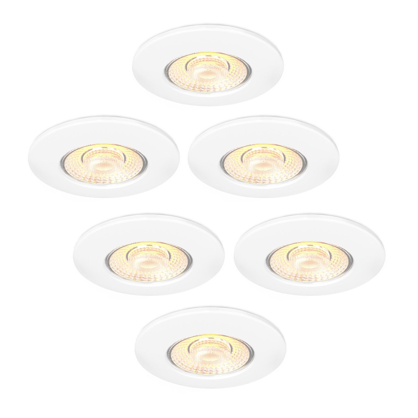 6x Dimbare LED Inbouwspot Wit - IP65 - 5W - CCT - 5 Jaar Garantie - Geschikt voor de Badkamer