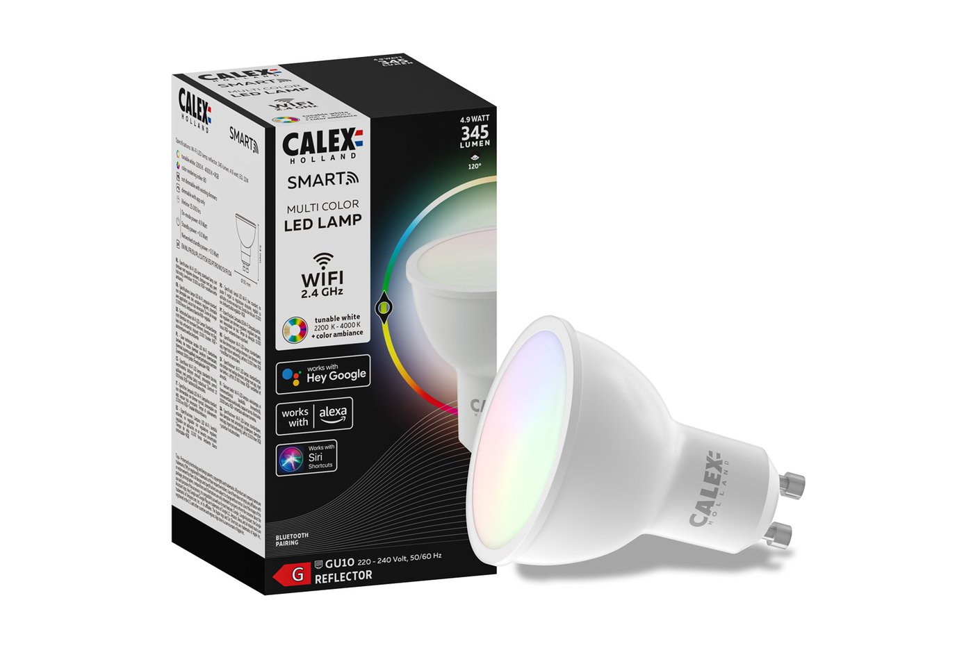 Calex Smart RGB+CCT GU10 LED Bulb Dimmable - 5W