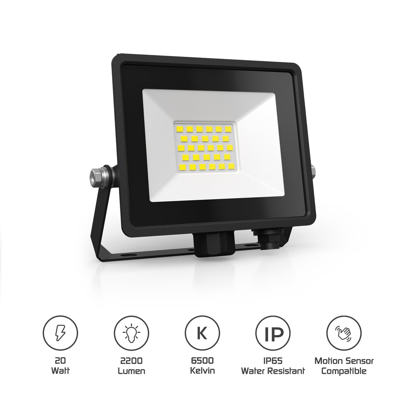 LED Fluter mit Sensor 20W - 6500K - 110lm/W