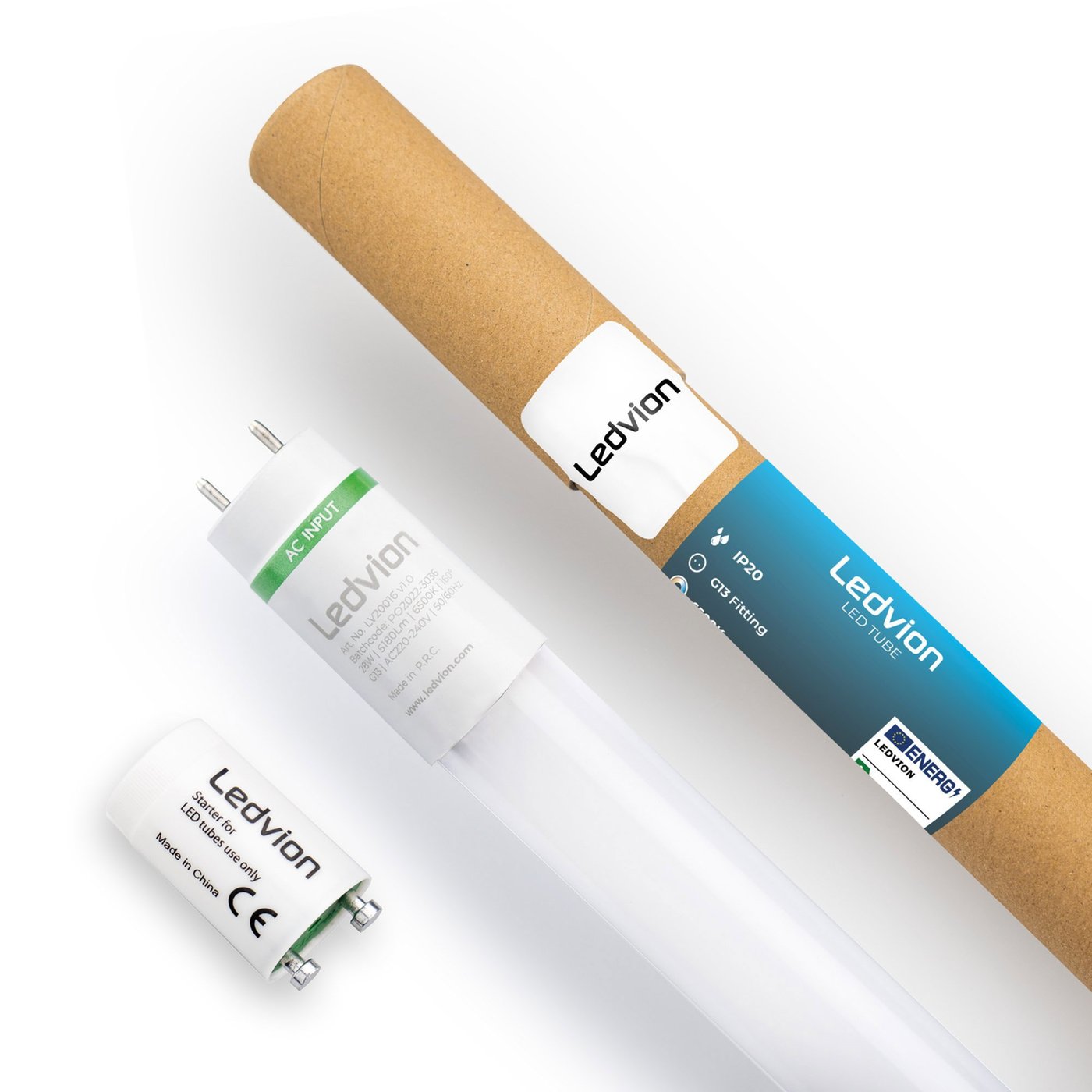 Świetlówka LED 150 cm - 28W - 6500K - 185 Lm/W - Wysoka wydajność - Klasa B