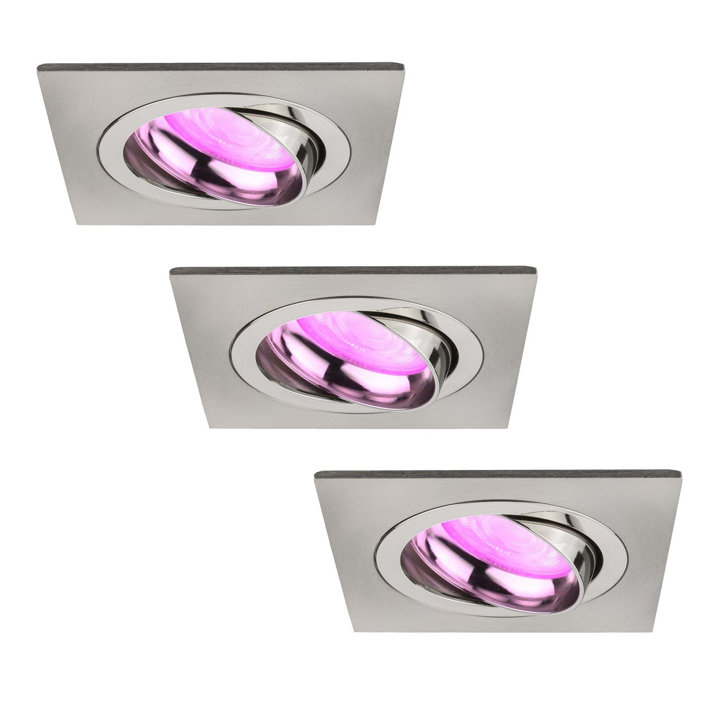 3x Lampy Wpuszczane w Sufit - inteligentne oświetlenie - Seville - ściemniany - RGBWW