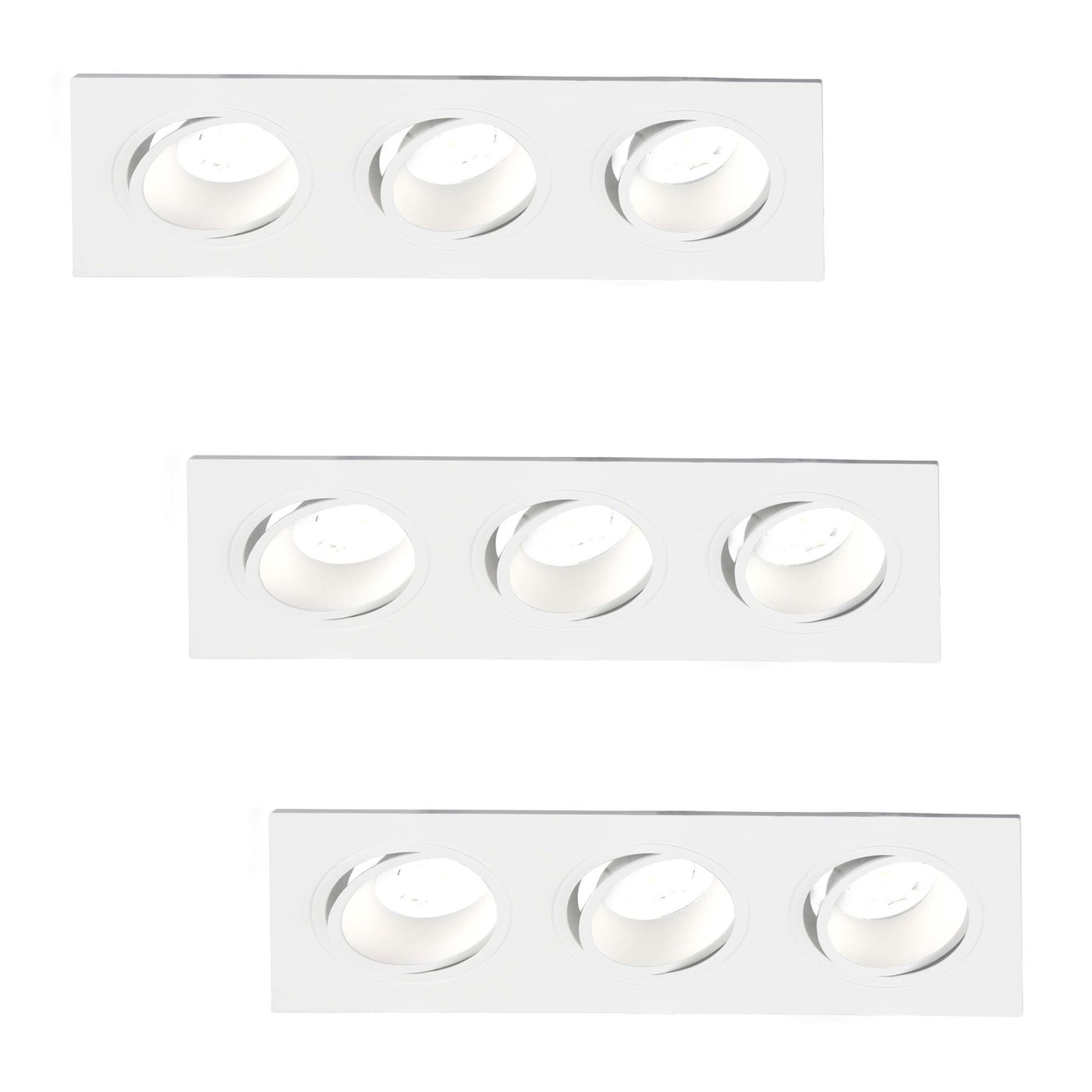 Ściemnialny Oczka sufitowe LED Triple - 3W - 4000K - 215mm - opakowanie 3 szt.