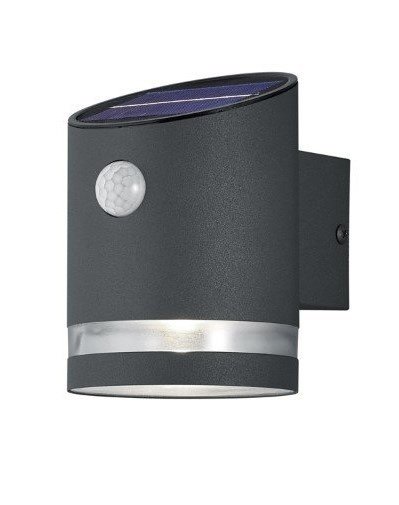 Kinkiet zewnętrzny Solarny z Czujnikiem - IP44 - Antracyt - 3000K