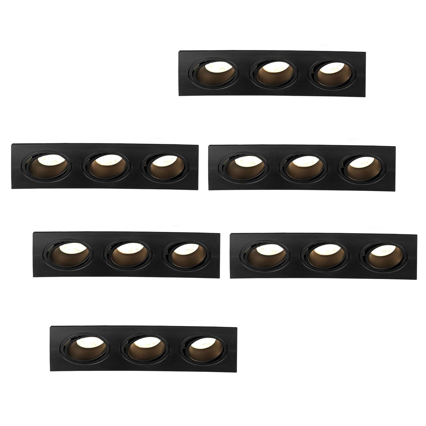 Ściemnialny Oczka sufitowe LED Triple - 3W - 2700K - 215mm - opakowanie 6 szt.