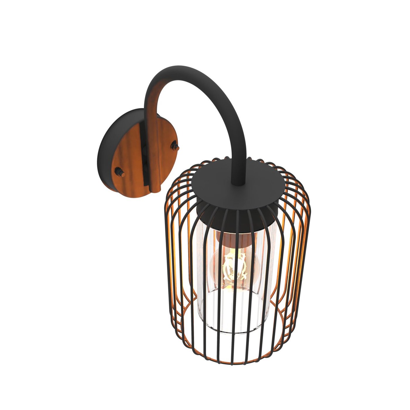 Calex LED Wandleuchte Außen - E27-Fassung - IP44 - Schwarz