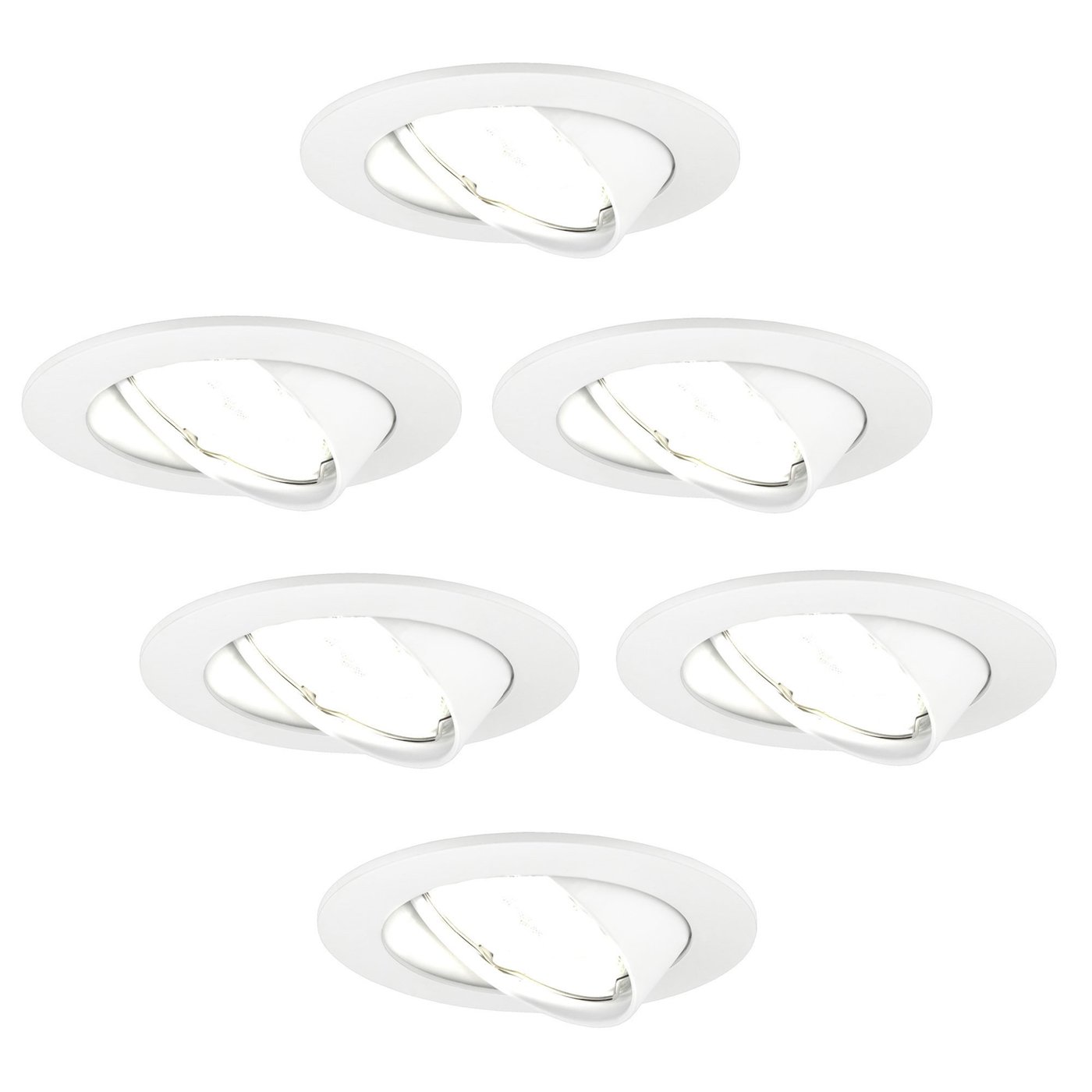Focos Empotrables LED Regulable Blanco - Amsterdam - 3W - 4000K - ø82mm - 6 Pack